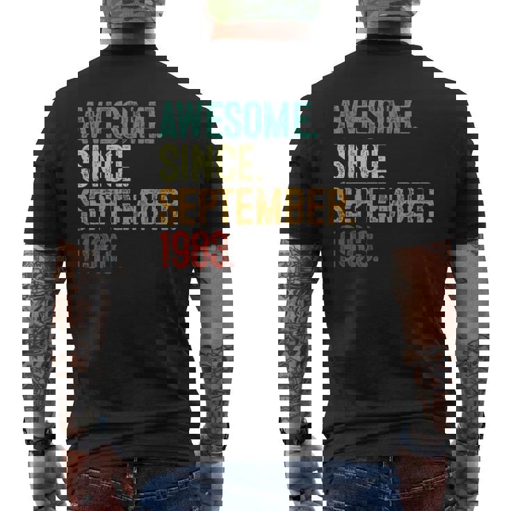 40 Year Old Awesome Since September 1983 40Th Birthday Men's T-shirt Back Print
