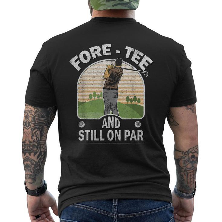 40Th Birthday Golfer Turning 40 Year Old Golfing Men's Back Print T-shirt