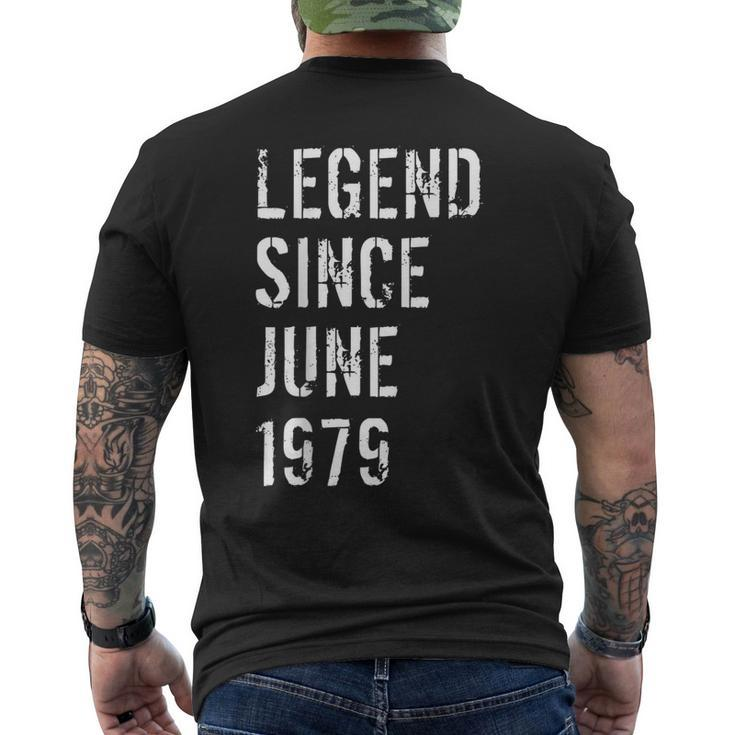 40Th Birthday Legend Since June 1979 Men's Back Print T-shirt