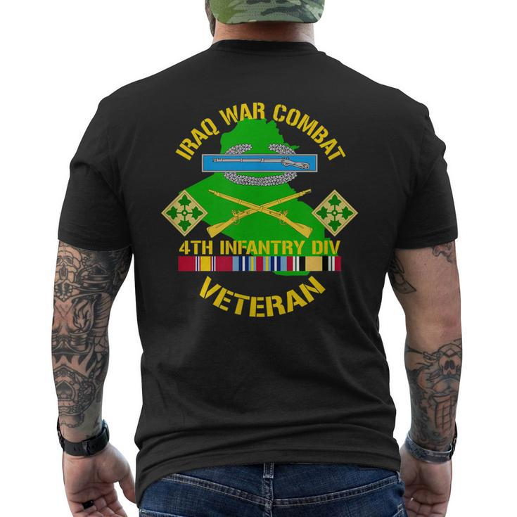 4Th Infantry Division Iraq War Oif Combat Veteran Men's Back Print T-shirt