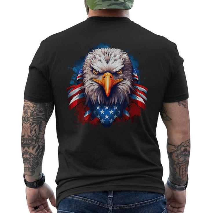 4Th July American Pride American Eagle Symbol Of Freedom  Mens Back Print T-shirt