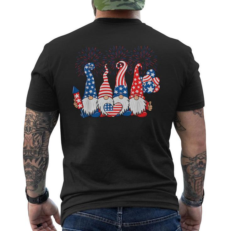 4Th Of July 2023 Patriotic Gnomes Funny American Usa Flag  Mens Back Print T-shirt