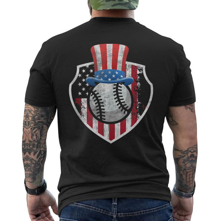 4Th Of July American Flag Uncle Sam Baseball Gift Mens Back Print T-shirt