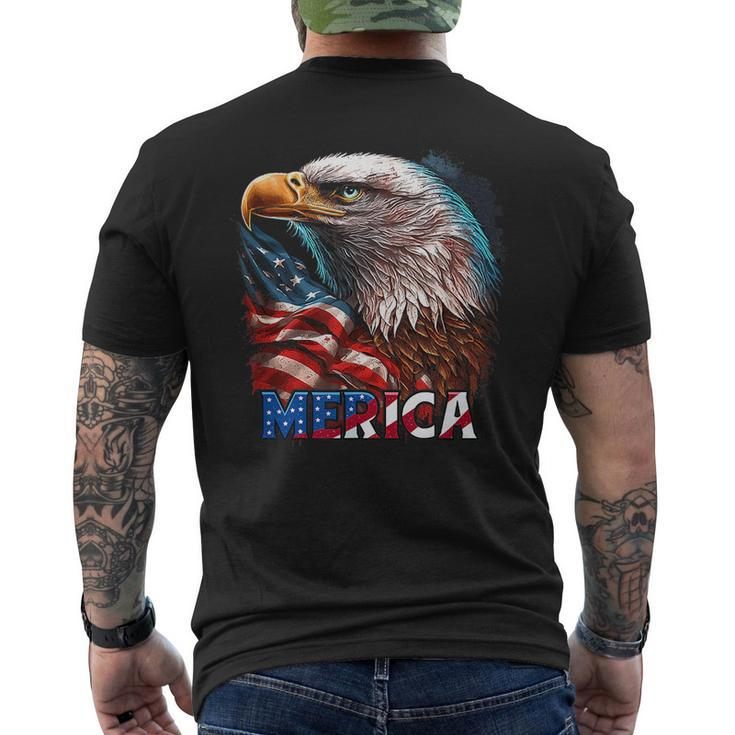 4Th Of July Bald Eagle Mullet American Flag Patriotic 4Th Of Patriotic Funny Gifts Mens Back Print T-shirt