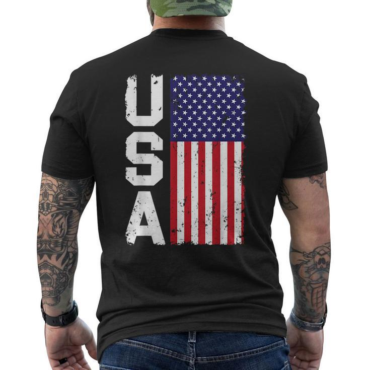 4Th Of July Celebration Independence Freedom America Vintage  Men's Crewneck Short Sleeve Back Print T-shirt