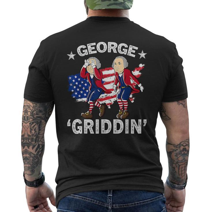 4Th Of July George Washington Griddy George Griddin Mens Back Print T-shirt