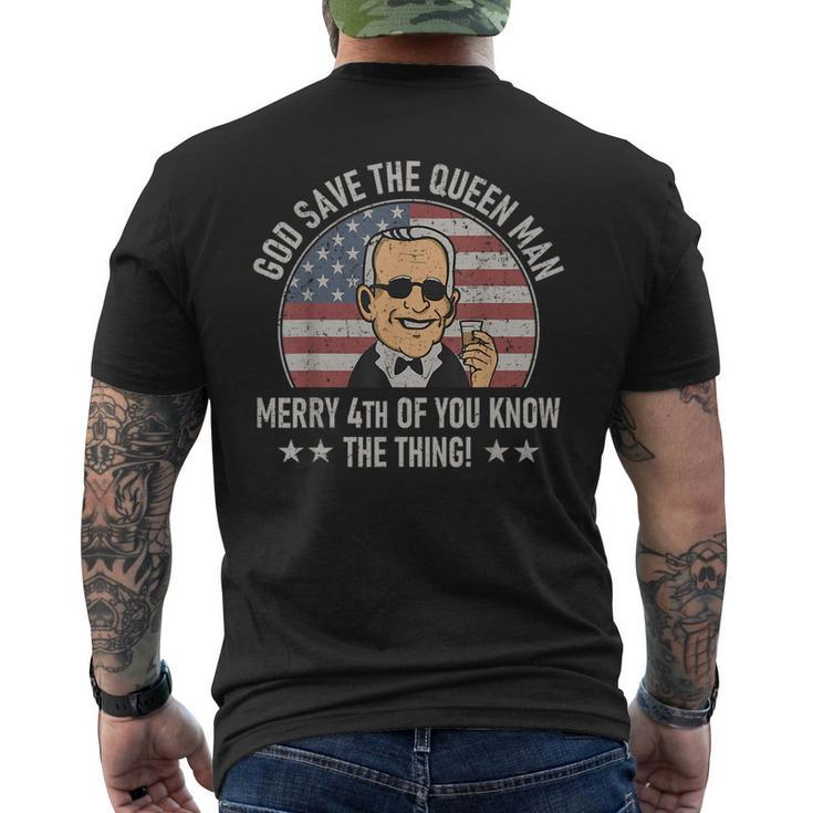 4Th Of July God Save The Queen Man Funny Usa Joe Biden Meme  Men's Crewneck Short Sleeve Back Print T-shirt