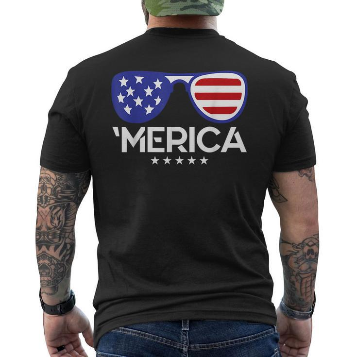 4Th Of July Merica Sunglasses Us American Flag Patriotic Patriotic Funny Gifts Mens Back Print T-shirt