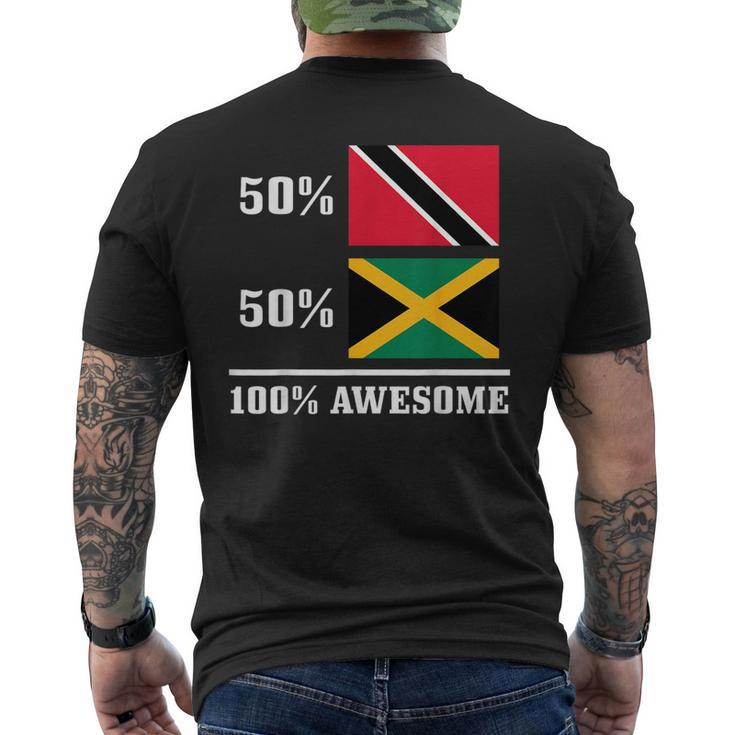 50 Trinidad & Tobago 50 Jamaica Jamaican Flag Pride  Mens Back Print T-shirt