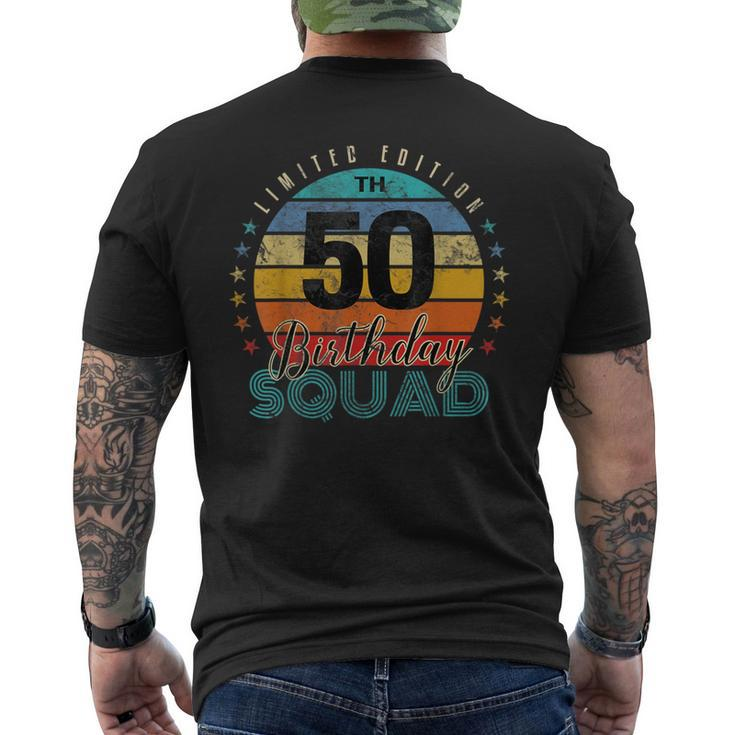 50 Year Old Birthday Squad Vintage 50Th B-Day Group Friends Men's T-shirt Back Print