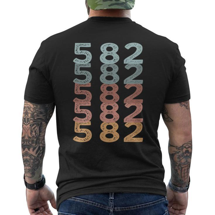 582 Pennsylvania Usa Multi Color Area Code Men's T-shirt Back Print