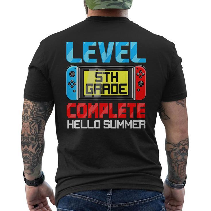 5Th Grade Level Complete Gamer Class Of 2023 Graduation Gift  Mens Back Print T-shirt