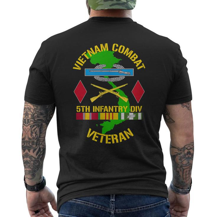 5Th Infantry Division Vietnam Combat Veteran Men's Back Print T-shirt