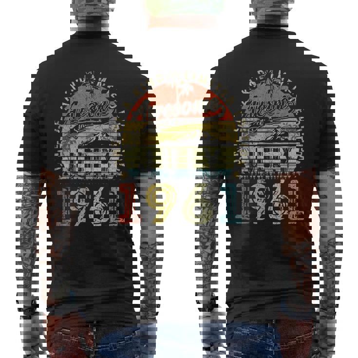62 Year Old Awesome Since July 1961 62Th Birthday  Mens Back Print T-shirt