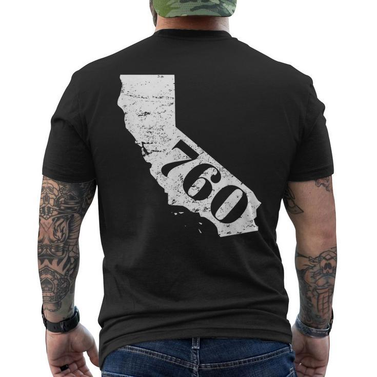 760 Area Code Barstow And Palm Springs California Men's T-shirt Back Print