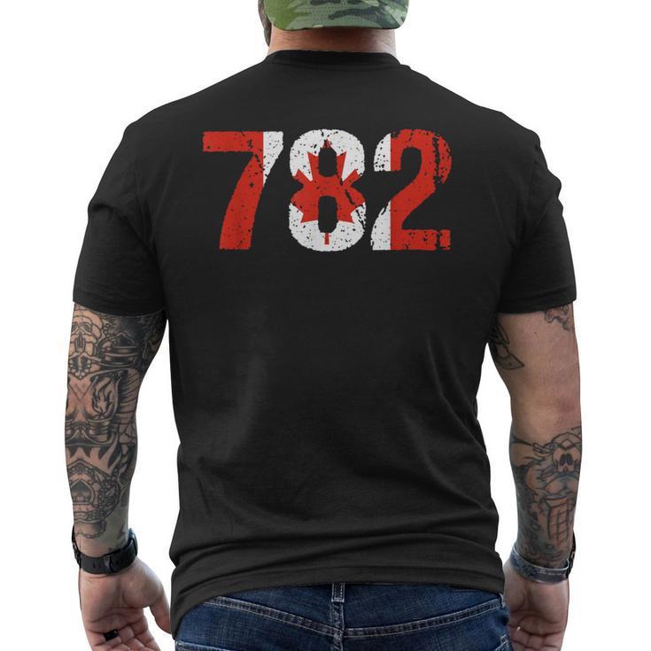 782 Nova Scotia And Prince Edward Island Area Code Canada Men's T-shirt Back Print
