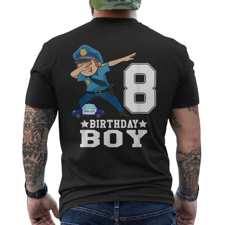 8 Year Old Gifts 8Th Birthday Boy Dabbing Police For Son  Mens Back Print T-shirt