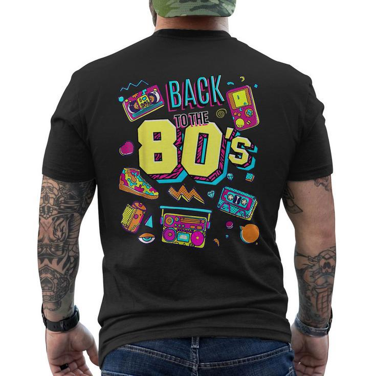Back To The 80S Costume Party Retro Men's T-shirt Back Print