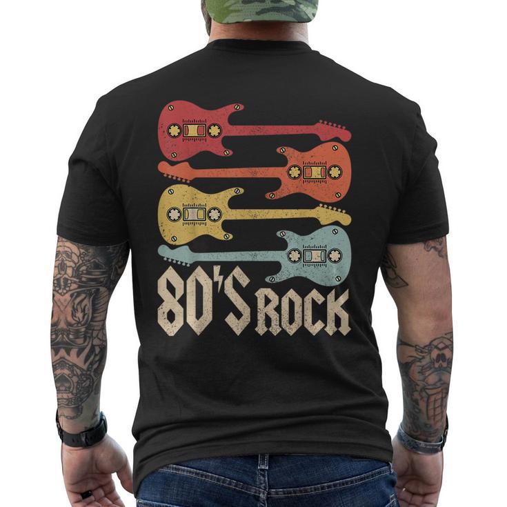 80S Rock Band Guitar Cassette Tape 1980S Vintage 80S Costume Men's T-shirt Back Print