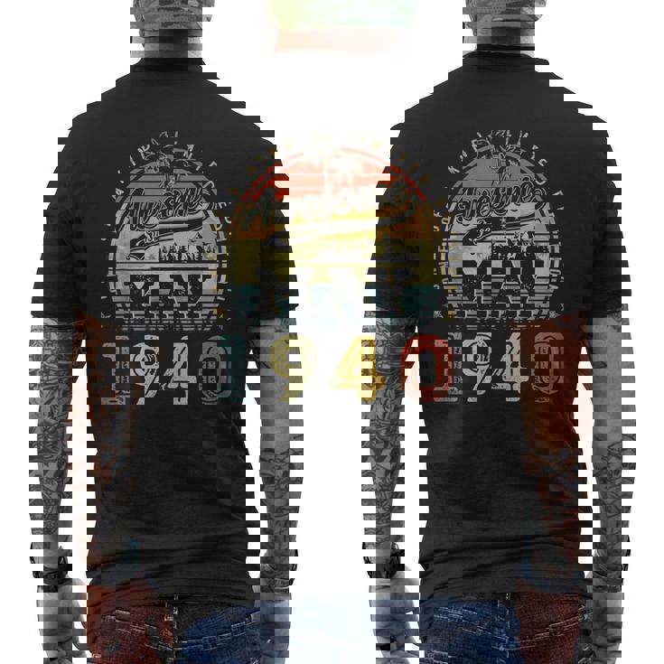 83 Year Old Awesome Since May 1940 83Rd Birthday Men's Back Print T-shirt