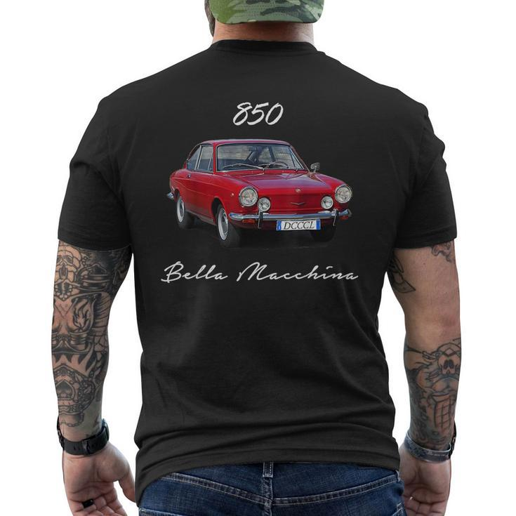 850 Italian Beautiful Car Classic Automobile Vintage Car  Mens Back Print T-shirt