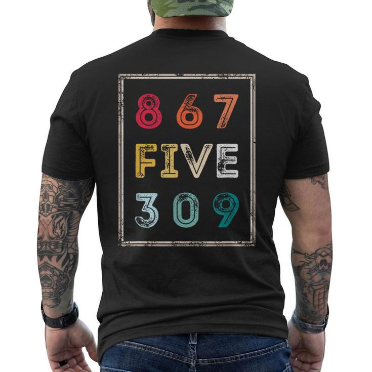 8675309 Nostalgic And Funny 80S & 90S  Mens Back Print T-shirt