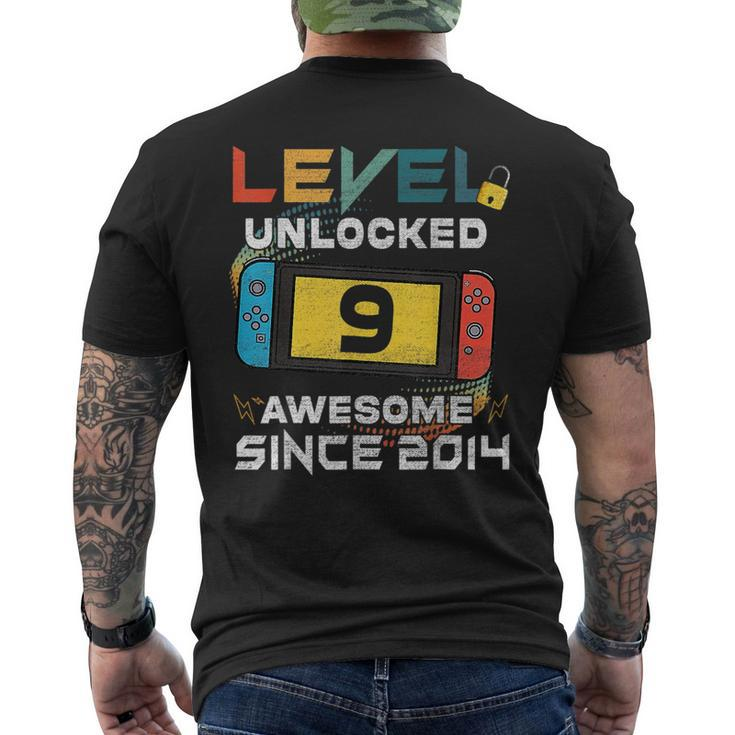 9Th Birthday Boy Level 9 Unlocked Awesome 2014 Video Gamer  Mens Back Print T-shirt