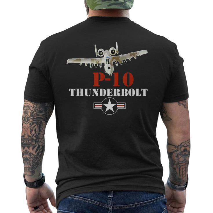 A10 Thunderbolt Warthog Air Force Veteran Men's Back Print T-shirt