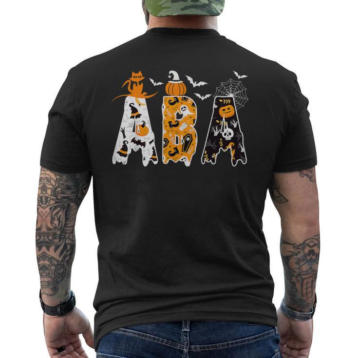 Aba Therapist Halloween Costume Rbt Future Bcba Sped Men's T-shirt Back Print