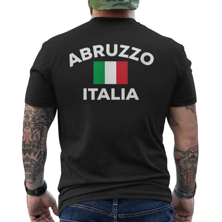 Abruzzo Italian Name Family Reunion Italy Italia Flag Gift  Mens Back Print T-shirt