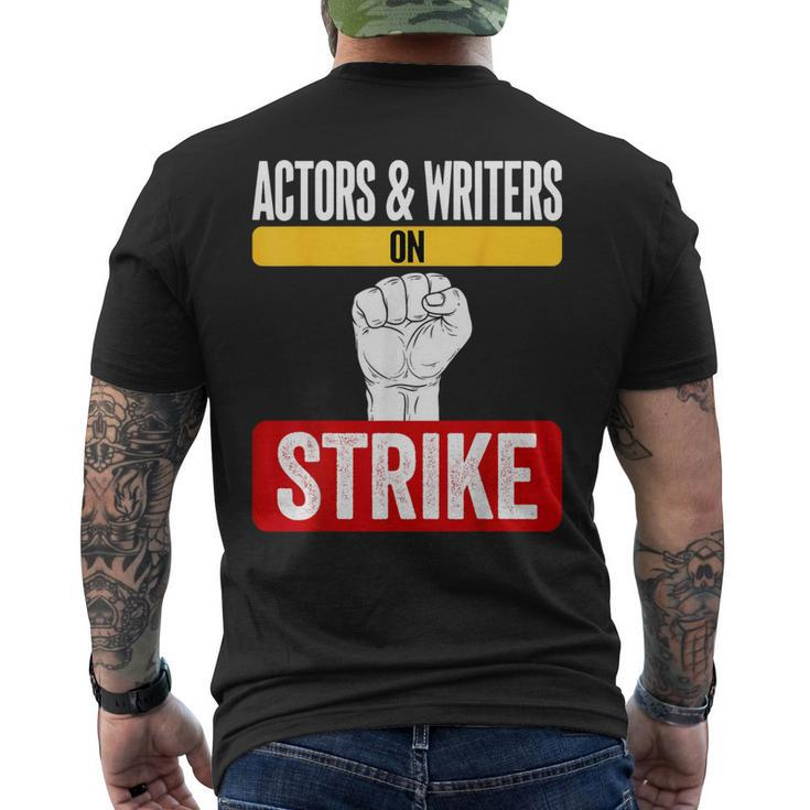 Actors And Writers On Strike I Stand With Writers Guild Wga Men's T-shirt Back Print