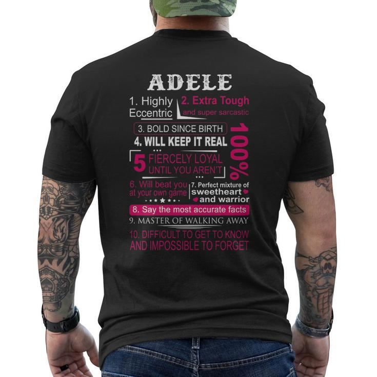 Adele Name Gift 100 Adele Mens Back Print T-shirt