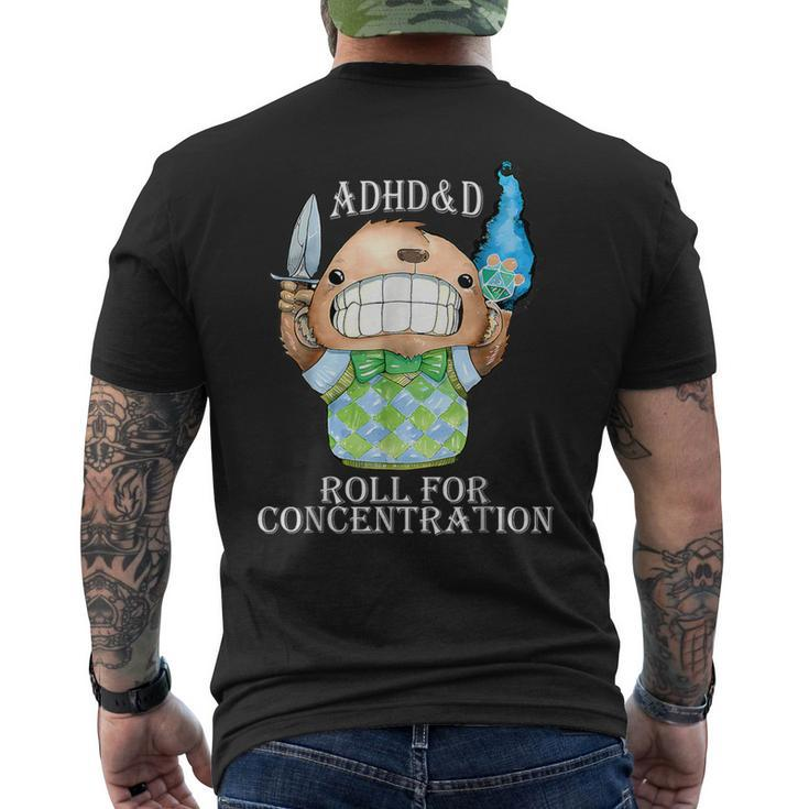 Adhd&D Roll For Concentration Apparel Men's T-shirt Back Print