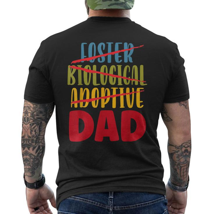 Adoptive Dad Adoption Announcement Foster Father Gotcha Day Men's Back Print T-shirt