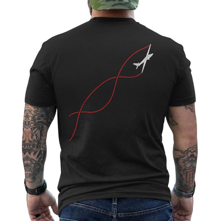 Aerobatic Glider Pilot Men's T-shirt Back Print