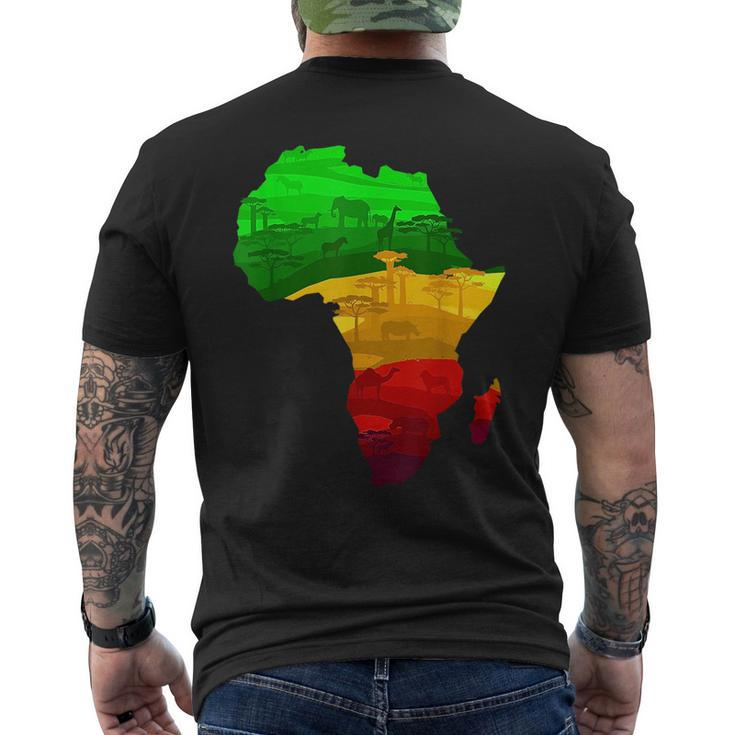 Africa Map Green Yellow Red Proud African Pride Junenth  Mens Back Print T-shirt