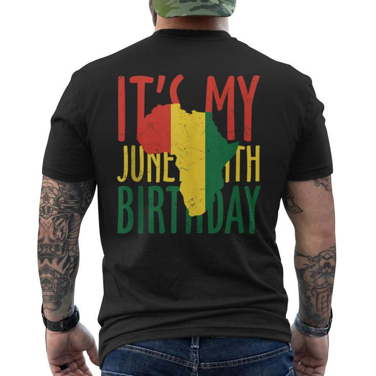 African Black History Africa Its My Junenth Birthday  Mens Back Print T-shirt