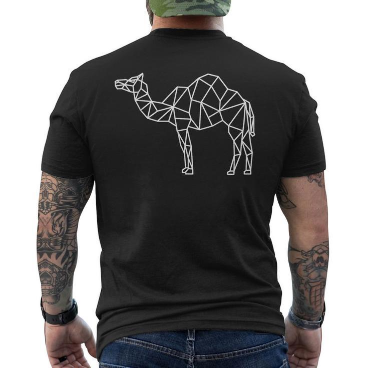 African Camel Safari Low Poly Graphic Men's T-shirt Back Print