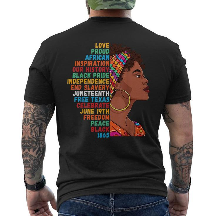 African Girl Junenth 19Th June 1865 - Black History Month  Mens Back Print T-shirt
