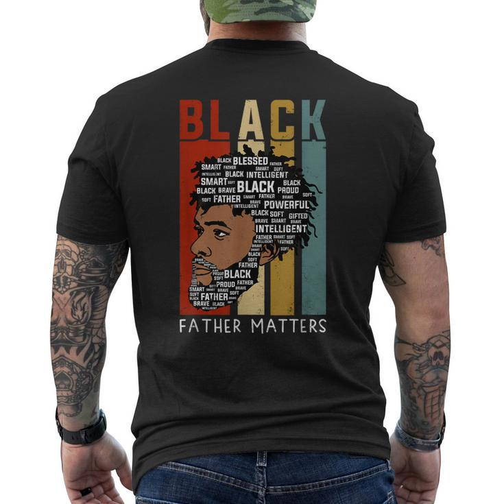 African Pride Black Dads Matter Mens Back Print T-shirt