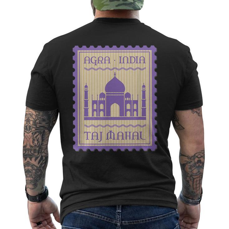 Agra India Taj Mahal Travel Souvenir T Men's T-shirt Back Print