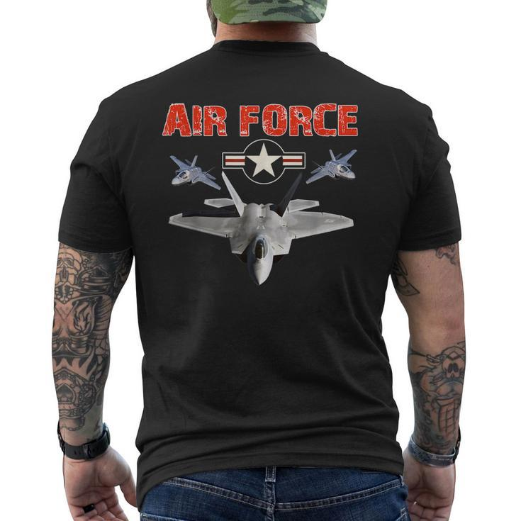 Air Force Vintage Rounde L Air Force Veteran Men's Back Print T-shirt