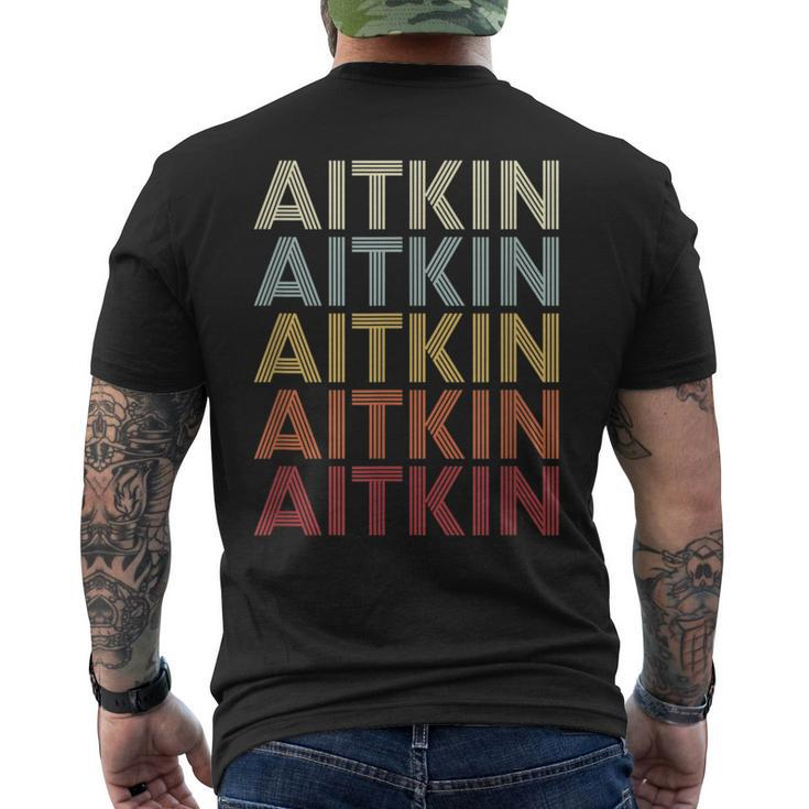Aitkin Minnesota Aitkin Mn Retro Vintage Text Men's T-shirt Back Print