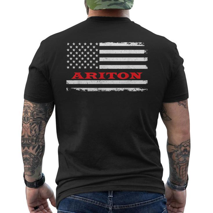 Alabama American Flag Ariton Usa Patriotic Souvenir Men's T-shirt Back Print