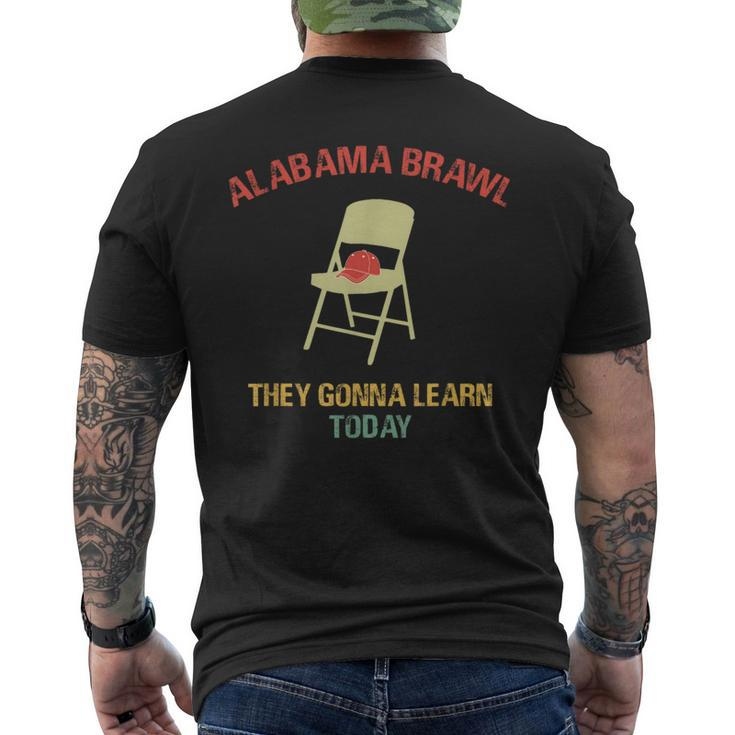 Alabama Brawl Chair A Mass Brawl Breaks Out On Alabama Men's T-shirt Back Print