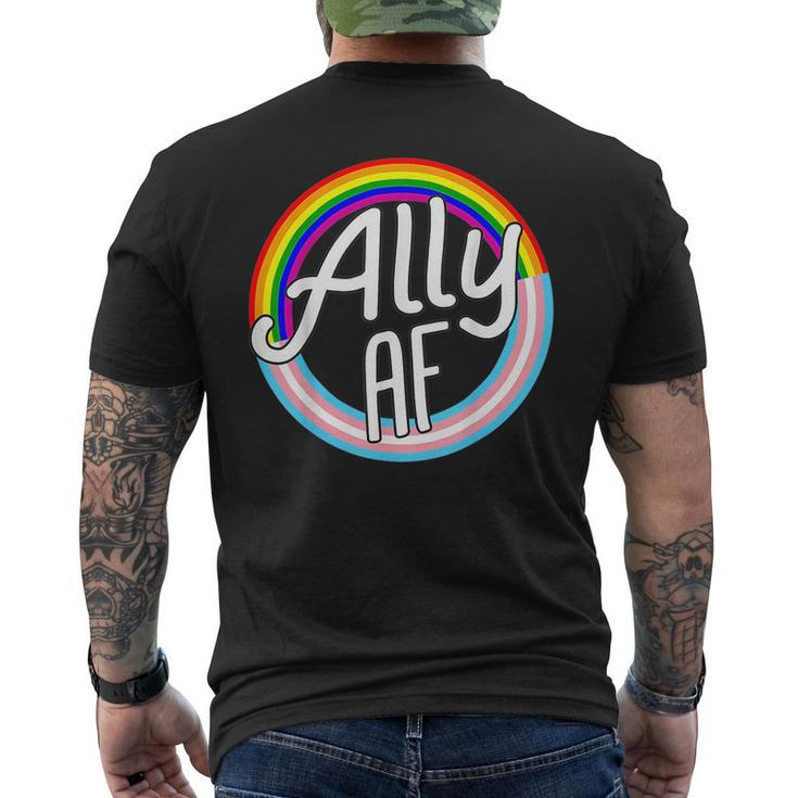 Ally Af Trans Flag Love Equality Lgptq Pride Flag Love Gay  Mens Back Print T-shirt