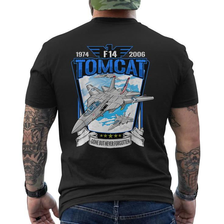 American Aircraft F14 Tomcat Fighter Jet For Airshow Avgeeks Men's T-shirt Back Print