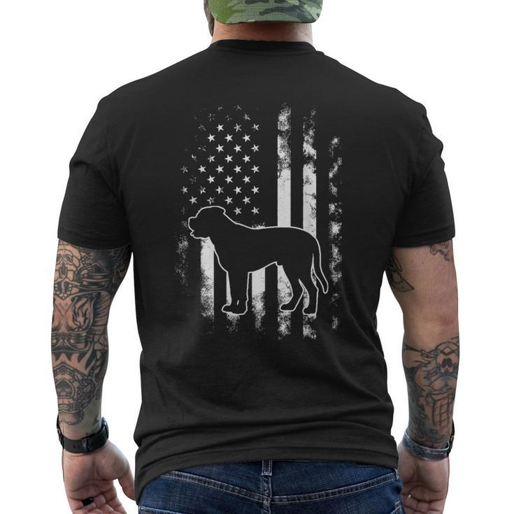 American Us Flag Bull Mastiff Men's T-shirt Back Print