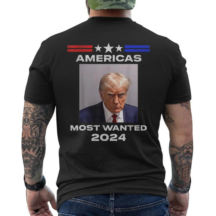 Americas Most Wanted Trump 2024 Men's T-shirt Back Print