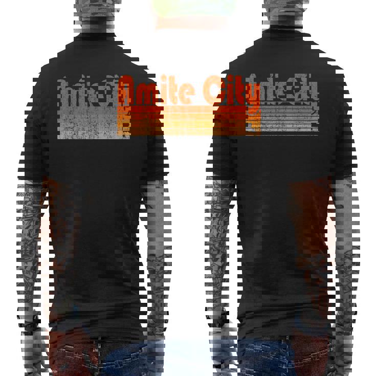 Amite City Louisiana Retro 80S Style Men's T-shirt Back Print